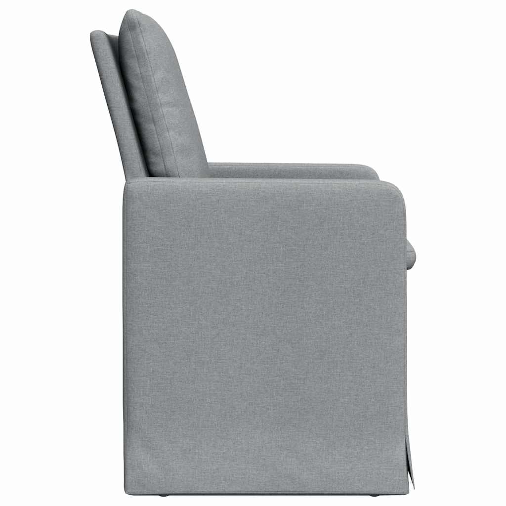 Sedie da pranzo 2 pcs Grigio chiaro 57 x 67 x 98 cm Tessuto