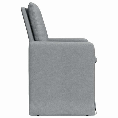 Sedie da pranzo 2 pcs Grigio chiaro 57 x 67 x 98 cm Tessuto
