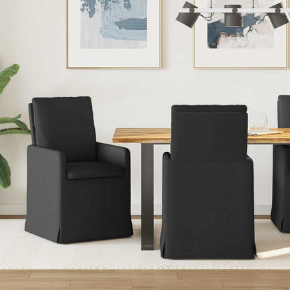 Sedie da pranzo 2 pcs Nero 57 x 67 x 98 cm Tessuto