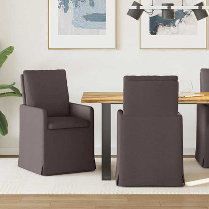 Sedie da pranzo 2 pcs Marrone scuro 57 x 67 x 98 cm Tessuto