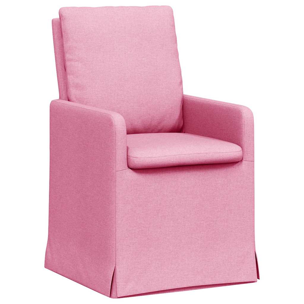 Sedie da pranzo 2 pcs Rosa 57 x 67 x 98 cm Tessuto
