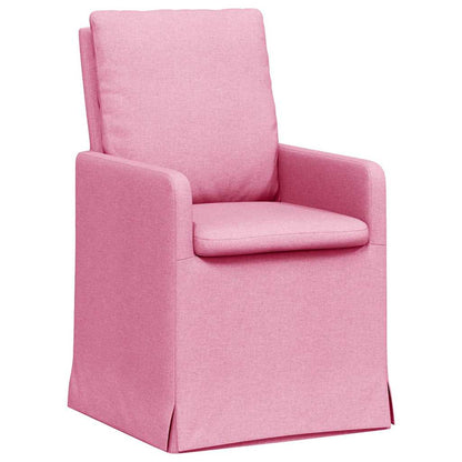 Sedie da pranzo 2 pcs Rosa 57 x 67 x 98 cm Tessuto