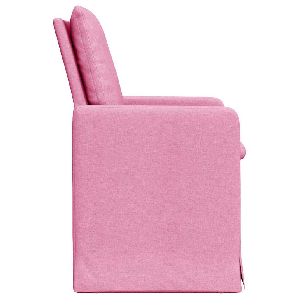 Sedie da pranzo 2 pcs Rosa 57 x 67 x 98 cm Tessuto