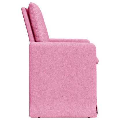 Sedie da pranzo 2 pcs Rosa 57 x 67 x 98 cm Tessuto