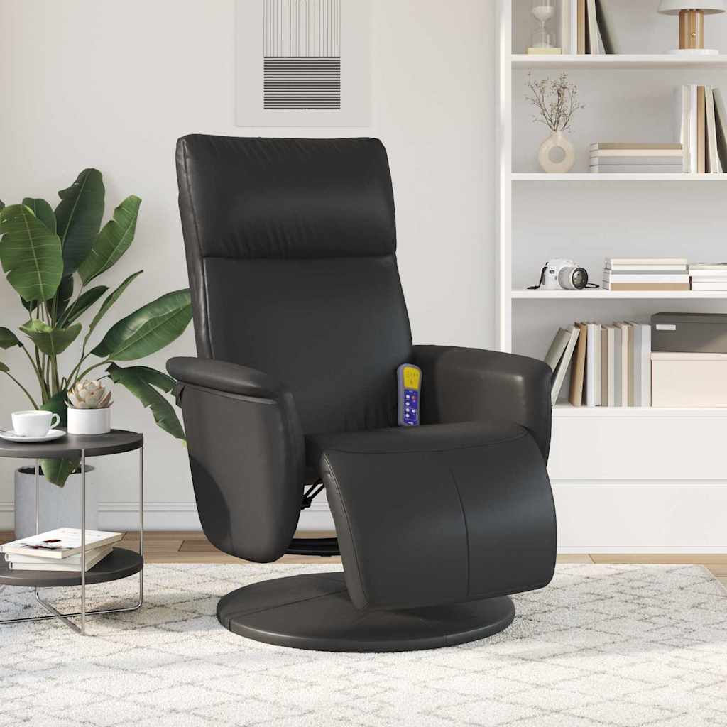 Poltrona Massaggiante Nero 71 x 90 x 105 cm Pelle Sintetica