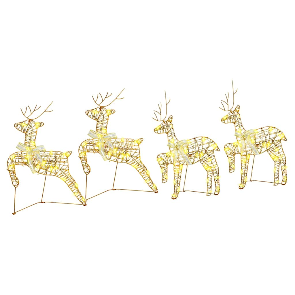 Renne LED con 80 LED 4 pcs Oro PET