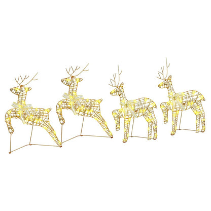 Renne LED con 80 LED 4 pcs Oro PET