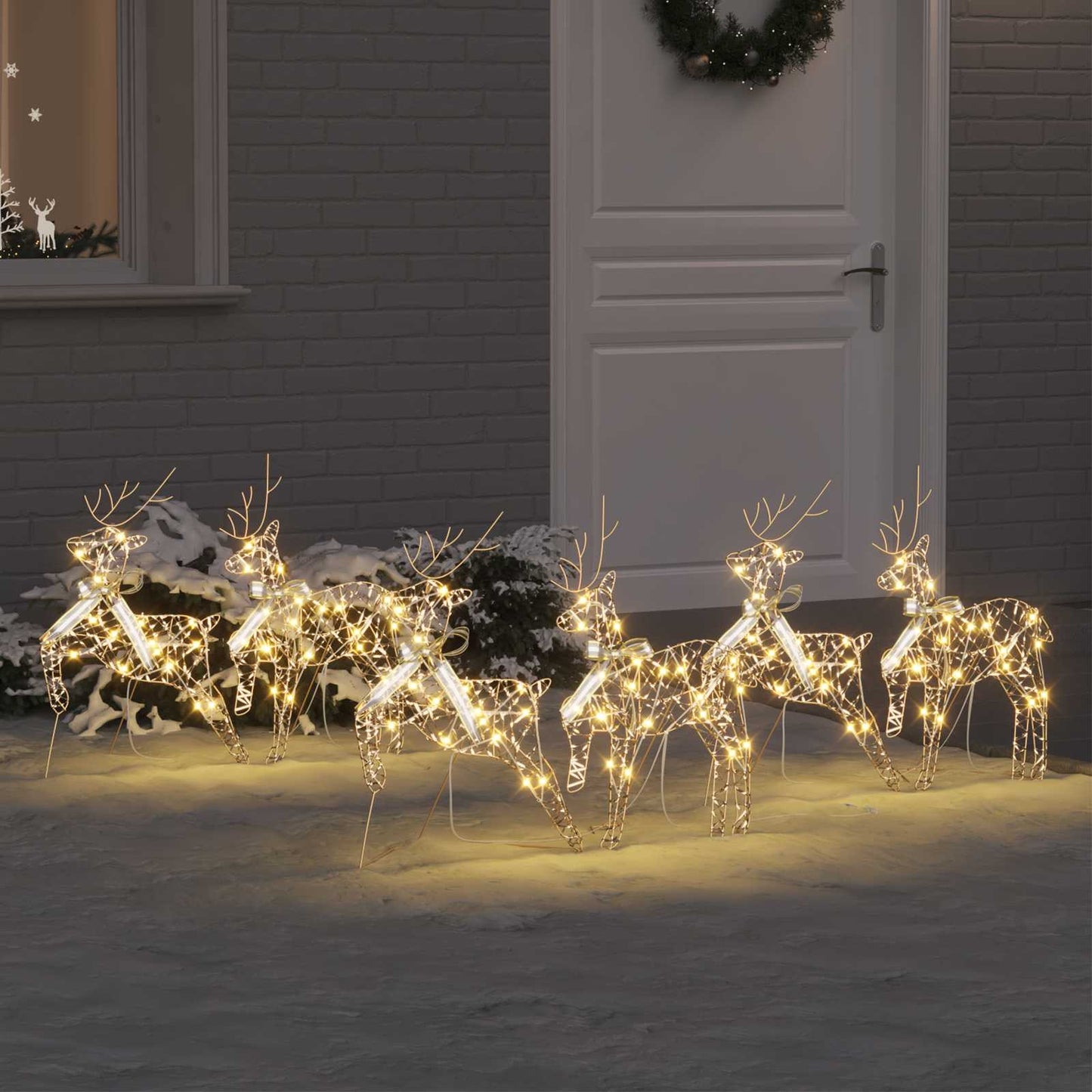 Renne LED con 180 LED 6 pcs Oro PET