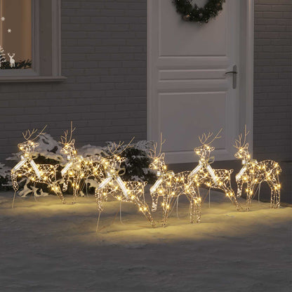 Renne LED con 180 LED 6 pcs Oro PET