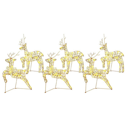 Renne LED con 180 LED 6 pcs Oro PET