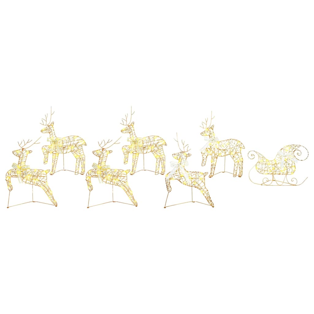 Renne LED con 40 LED 7 pcs Oro PET