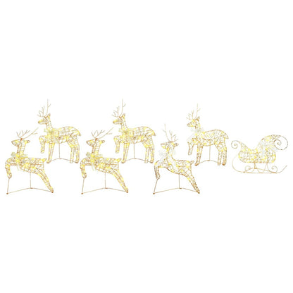 Renne LED con 40 LED 7 pcs Oro PET