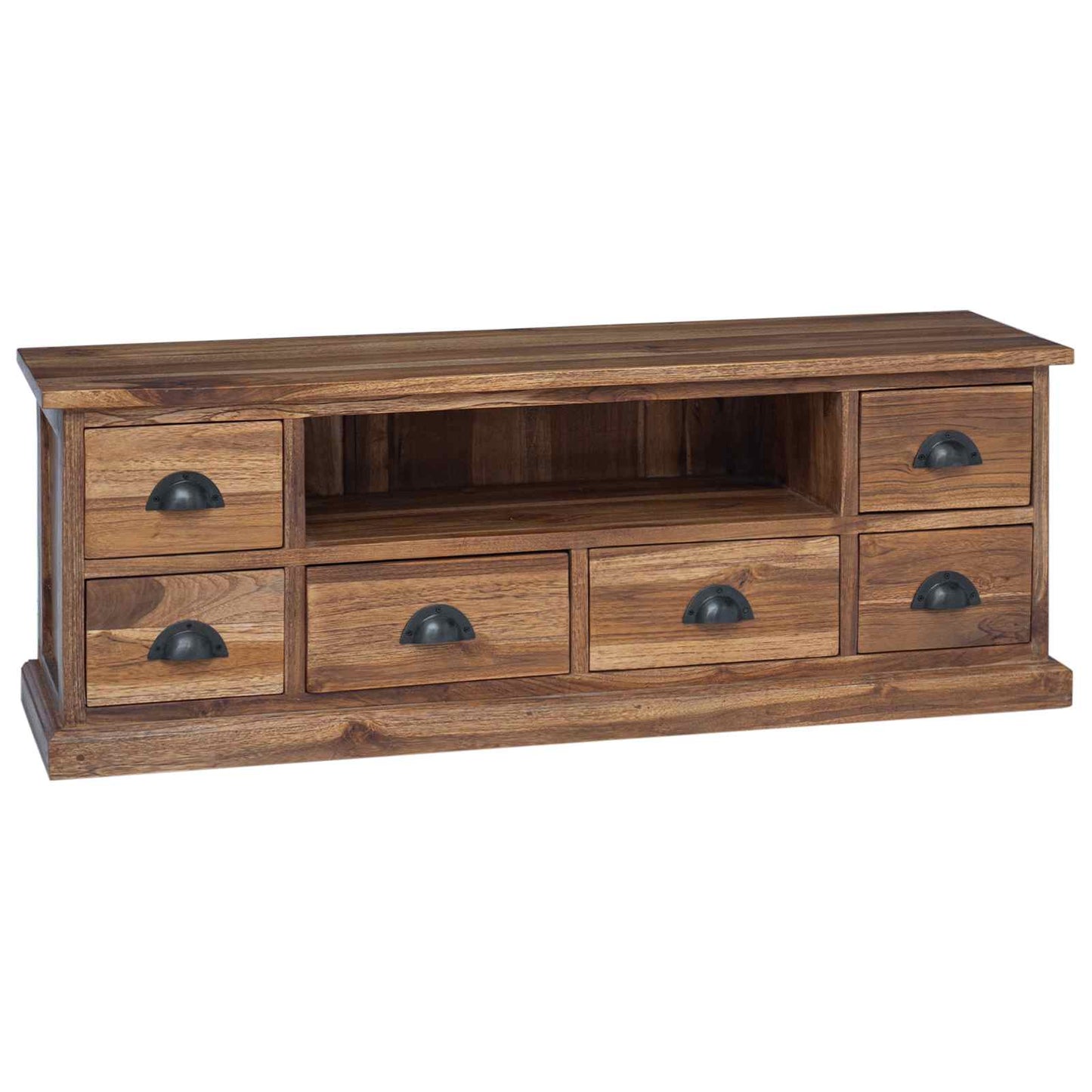 Supporto TV Naturale 110 x 30 x 40 cm Legno di teak solido