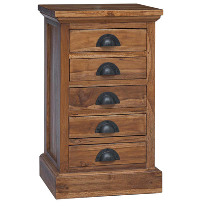 Cassettiera Naturale 35 x 30 x 60 cm Legno di teak solido