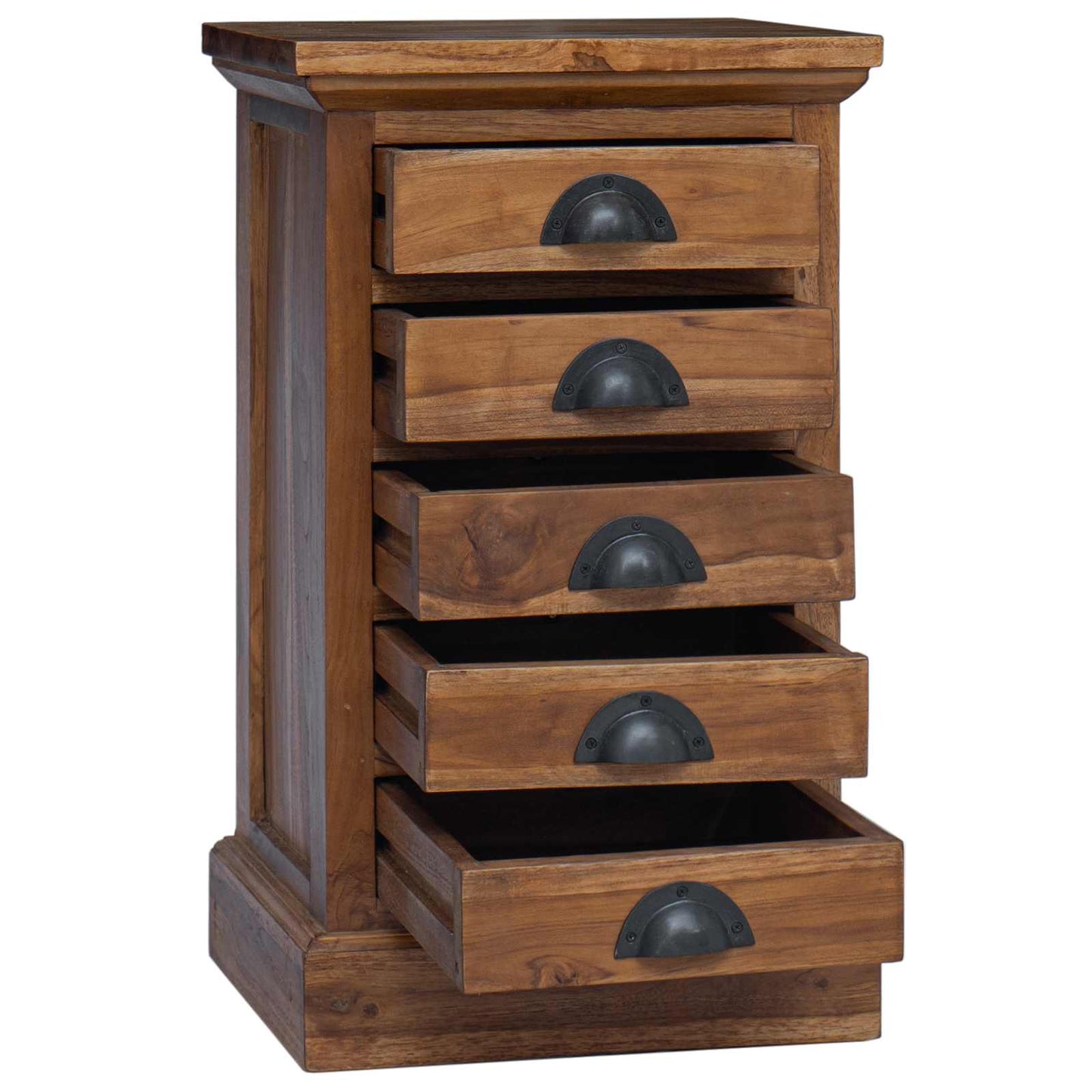Cassettiera Naturale 35 x 30 x 60 cm Legno di teak solido