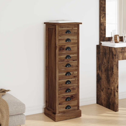 Cassettiera Naturale 35 x 30 x 110 cm Legno di teak solido