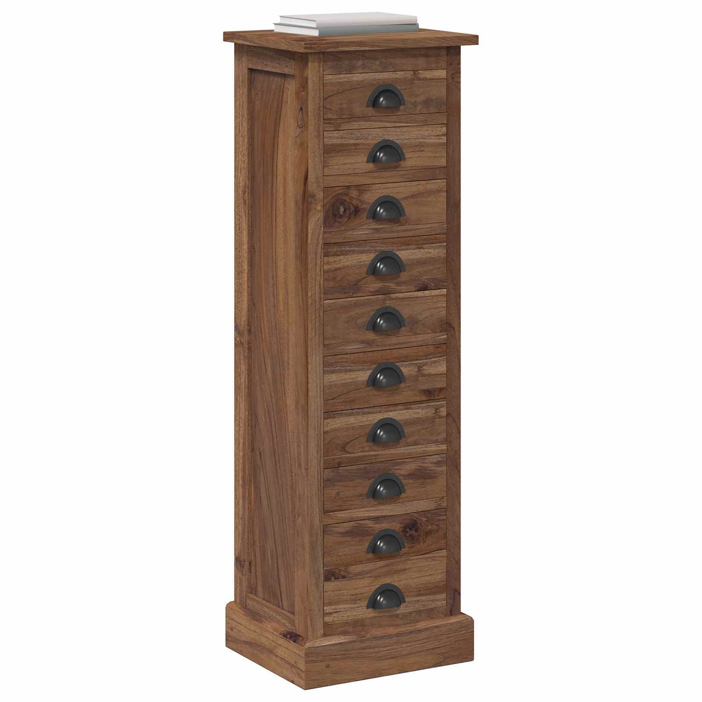 Cassettiera Naturale 35 x 30 x 110 cm Legno di teak solido