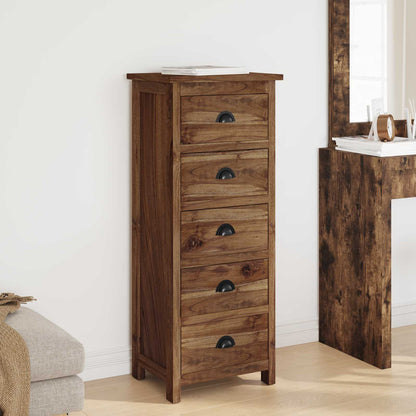 Cassettiera Naturale 45 x 35 x 110 cm Legno di teak solido