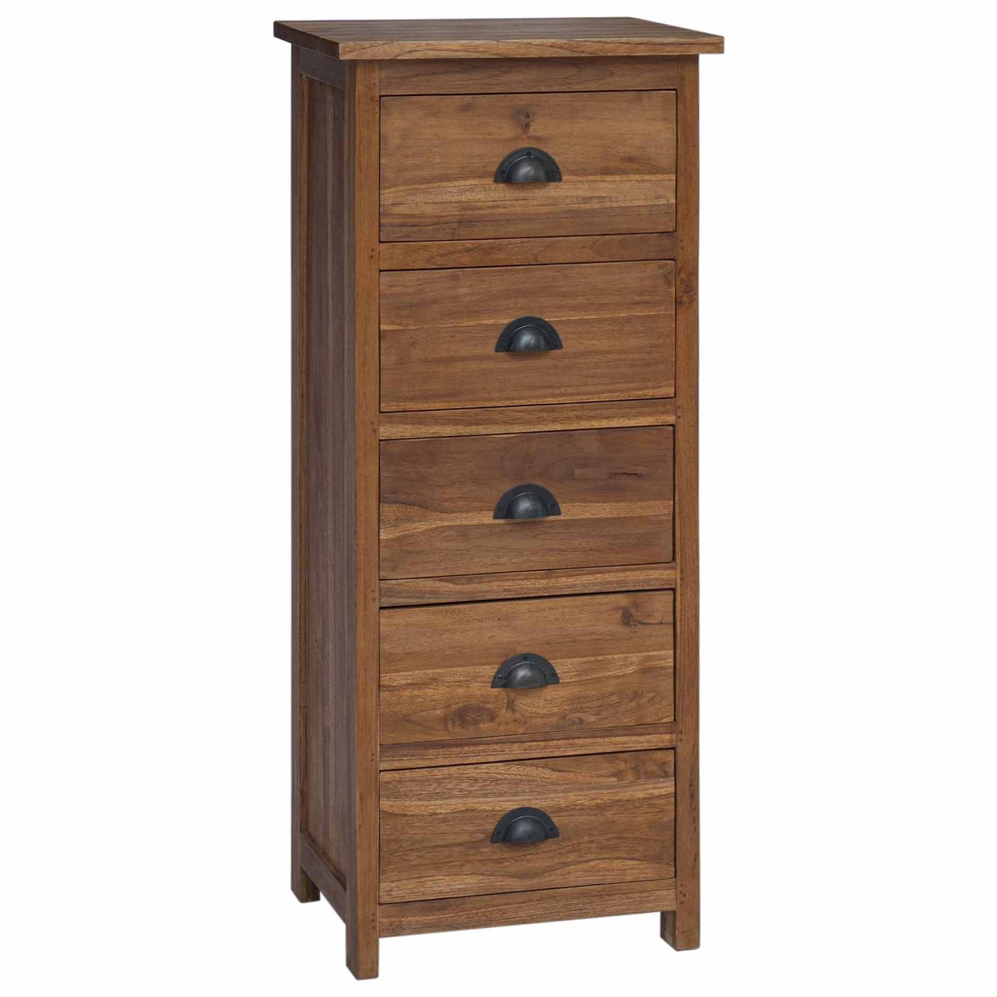 Cassettiera Naturale 45 x 35 x 110 cm Legno di teak solido