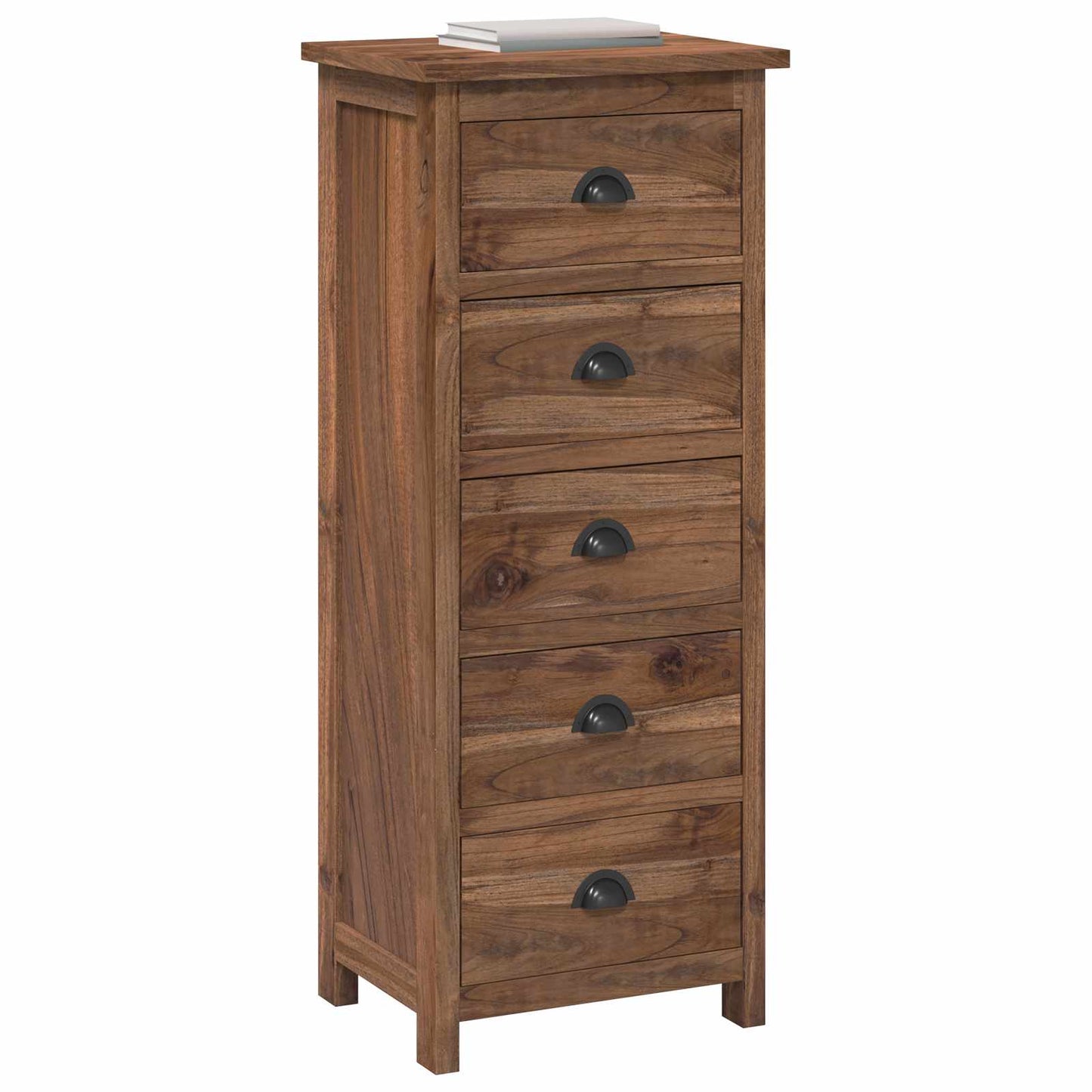 Cassettiera Naturale 45 x 35 x 110 cm Legno di teak solido