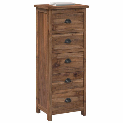 Cassettiera Naturale 45 x 35 x 110 cm Legno di teak solido
