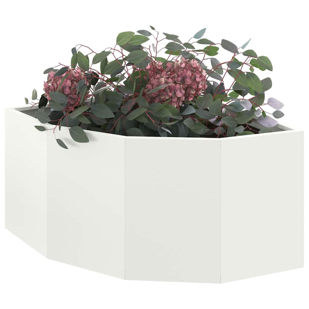 Vaso d'angolo Bianco 60 x 60 x 35 cm Acciaio