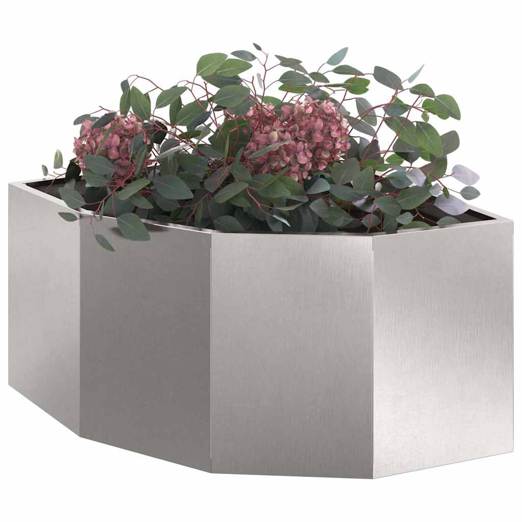 Vaso d'angolo Argento 60 x 60 x 35 cm Acciaio inossidabile