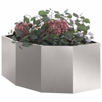 Vaso d'angolo Argento 60 x 60 x 35 cm Acciaio inossidabile