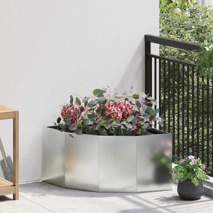 Vaso d'angolo Argento 60 x 60 x 35 cm Acciaio zincato