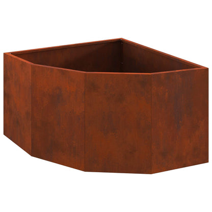 Vaso d'angolo Ruggine 60 x 60 x 35 cm acciaio corten
