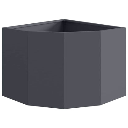 Vaso d'angolo Antracite 45 x 45 x 35 cm Acciaio