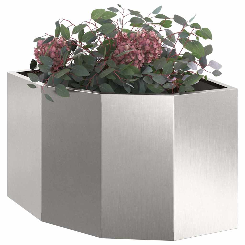 Vaso d'angolo Argento 45 x 45 x 35 cm Acciaio inossidabile