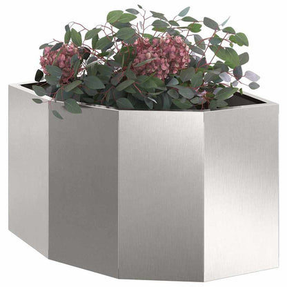 Vaso d'angolo Argento 45 x 45 x 35 cm Acciaio inossidabile