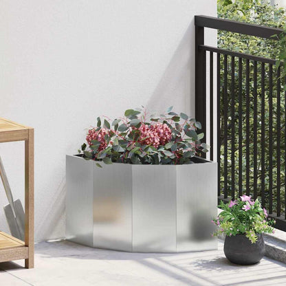 Vaso d'angolo Argento 45 x 45 x 35 cm Acciaio zincato