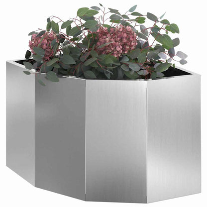 Vaso d'angolo Argento 45 x 45 x 35 cm Acciaio zincato