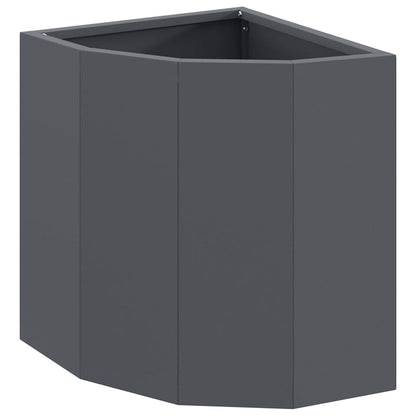 Vaso d'angolo Antracite 30 x 30 x 35 cm Acciaio