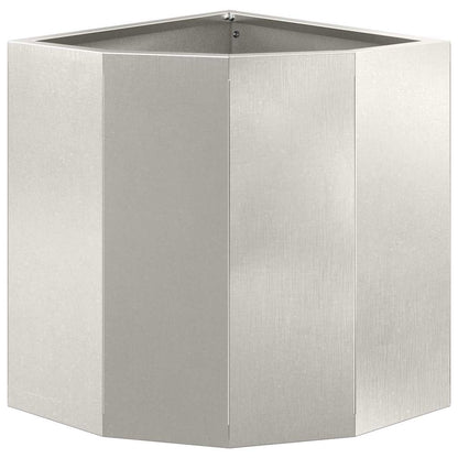Vaso d'angolo Argento 30 x 30 x 35 cm Acciaio inossidabile