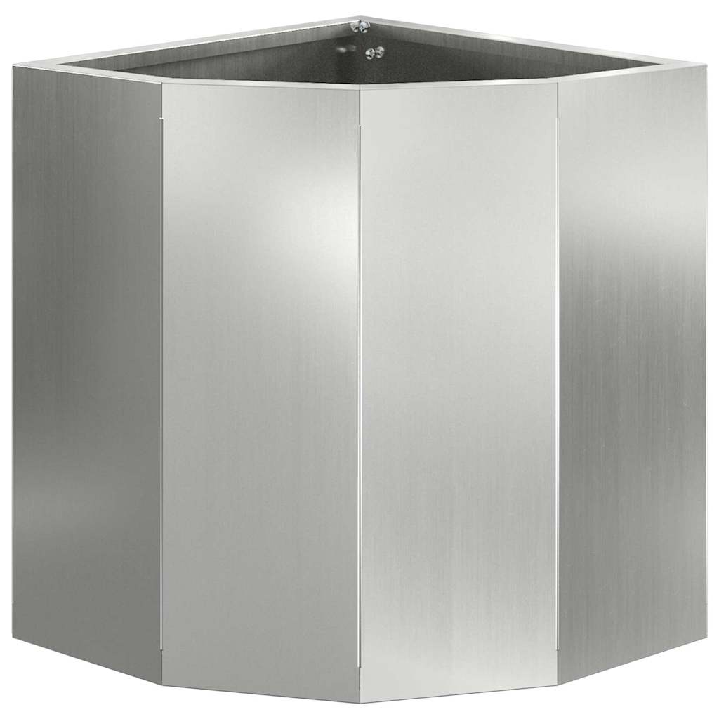 Vaso d'angolo Argento 30 x 30 x 35 cm Acciaio zincato