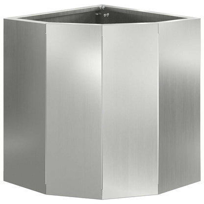 Vaso d'angolo Argento 30 x 30 x 35 cm Acciaio zincato