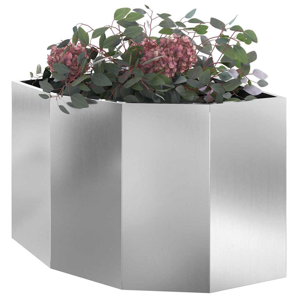 Vaso d'angolo Argento 60 x 60 x 50 cm Acciaio zincato