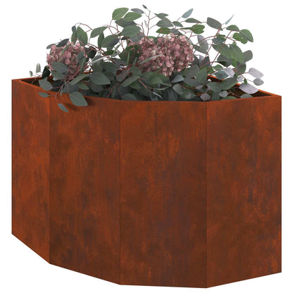 Vaso d'angolo Ruggine 60 x 60 x 50 cm acciaio corten