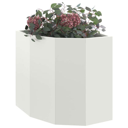 Vaso d'angolo Bianco 45 x 45 x 50 cm Acciaio