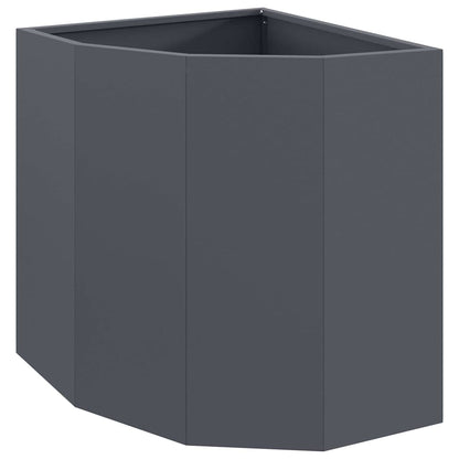 Vaso d'angolo Antracite 45 x 45 x 50 cm Acciaio