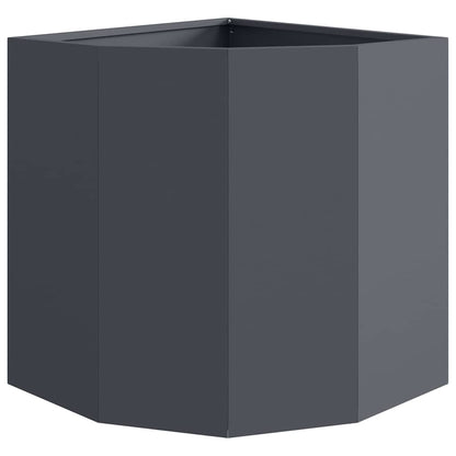 Vaso d'angolo Antracite 45 x 45 x 50 cm Acciaio
