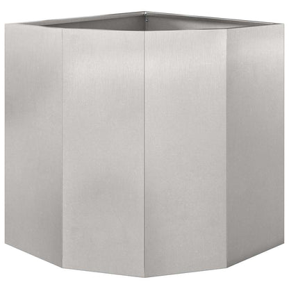 Vaso d'angolo Argento 45 x 45 x 50 cm Acciaio inossidabile
