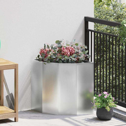 Vaso d'angolo Argento 45 x 45 x 50 cm Acciaio zincato