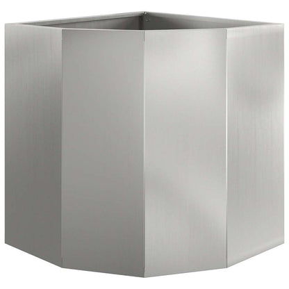 Vaso d'angolo Argento 45 x 45 x 50 cm Acciaio zincato