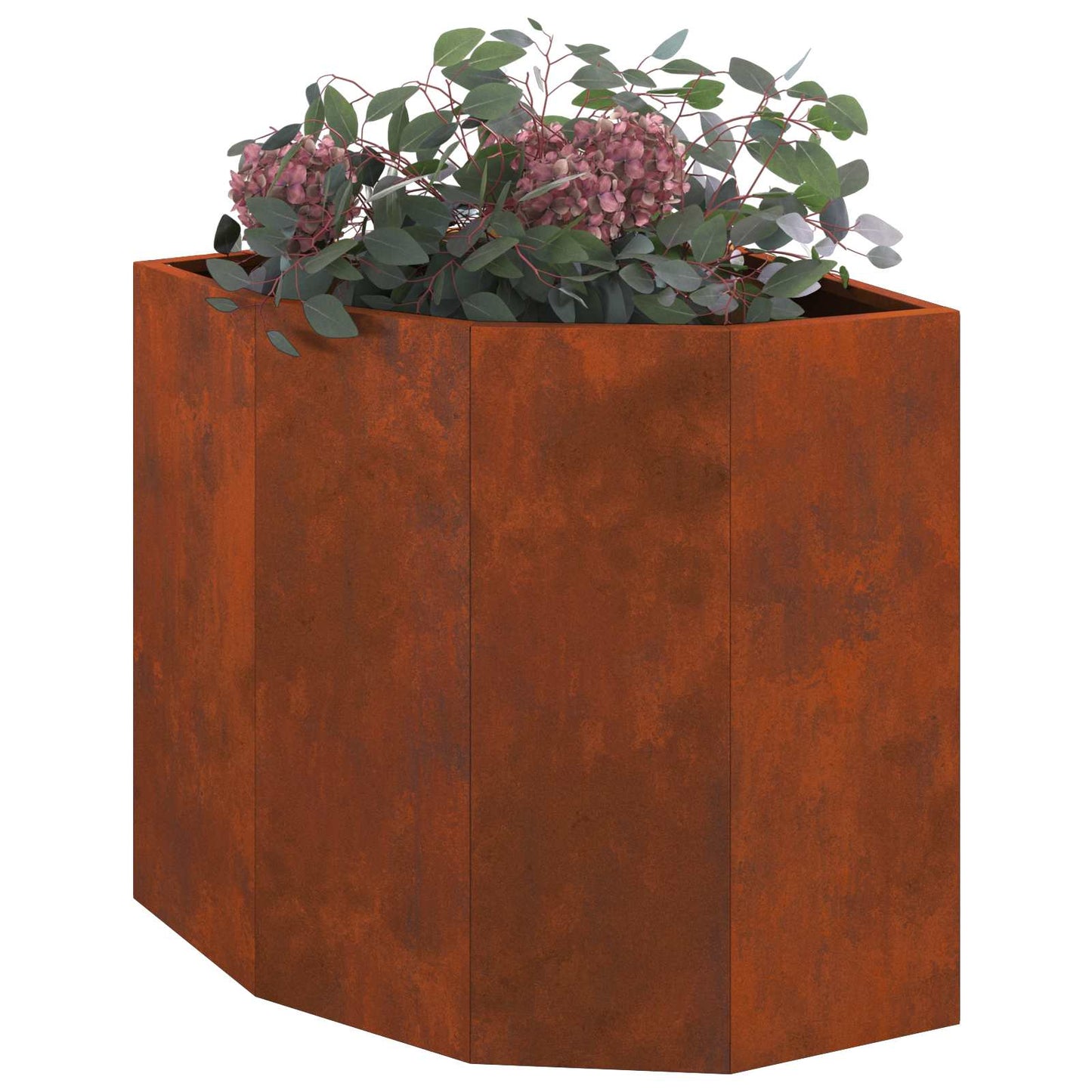 Vaso d'angolo Ruggine 45 x 45 x 50 cm acciaio corten