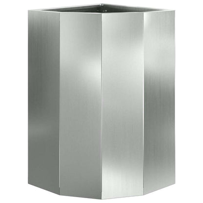 Vaso d'angolo Argento 30 x 30 x 50 cm Acciaio zincato
