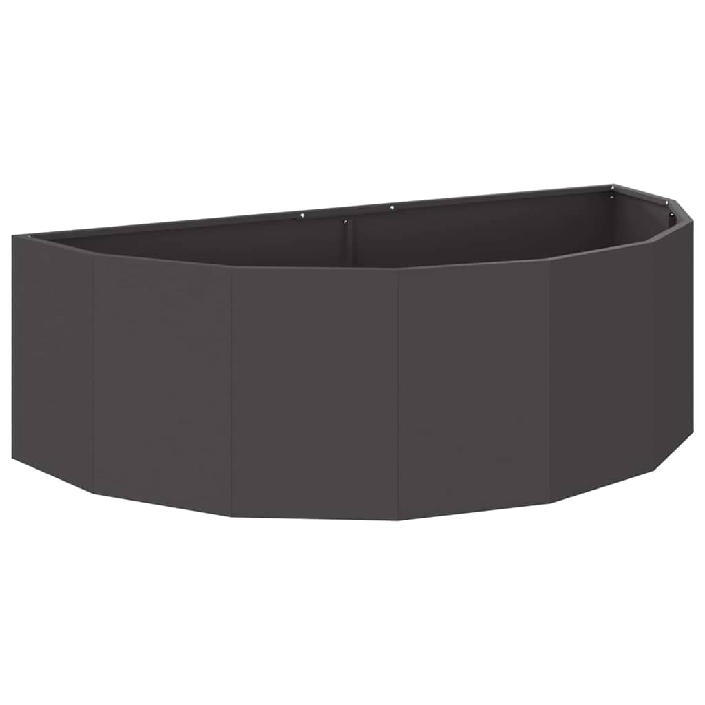 Fioriera Nero 120 x 60 x 35 cm Acciaio